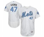 New York Mets Drew Gagnon Authentic White 2016 Father's Day Fashion Flex Base Baseball Player Jersey