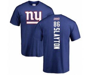 New York Giants #86 Darius Slayton Royal Blue Backer T-Shirt