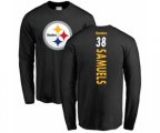 Pittsburgh Steelers #38 Jaylen Samuels Black Backer Long Sleeve T-Shirt