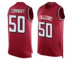 Atlanta Falcons #50 John Cominsky Limited Red Player Name & Number Tank Top Football Jersey