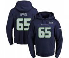 Seattle Seahawks #65 Germain Ifedi Navy Blue Name & Number Pullover Hoodie