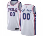 Philadelphia 76ers Customized Swingman White Home Basketball Jersey - Association Edition