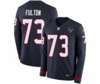 Houston Texans #73 Zach Fulton Limited Navy Blue Therma Long Sleeve Football Jersey