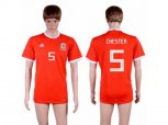 Wales #5 Chester Red Home Soccer Club Jersey