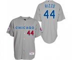 Chicago Cubs #44 Anthony Rizzo Replica Grey 1990 Turn Back The Clock Baseball Jersey