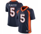 Denver Broncos #5 Joe Flacco Navy Blue Alternate Vapor Untouchable Limited Player Football Jersey