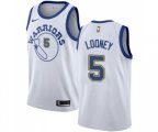 Golden State Warriors #5 Kevon Looney Authentic White Hardwood Classics Basketball Jerseys