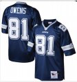Dallas Cowboys #81 Terrell Owens Navy Blue Throwback Jersey