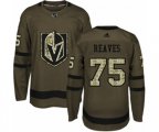 Vegas Golden Knights #75 Ryan Reaves Authentic Green Salute to Service NHL Jersey