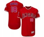 Los Angeles Angels of Anaheim #18 Brian Goodwin Red Alternate Flex Base Authentic Collection Baseball Jersey