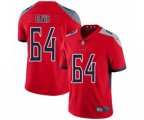 Tennessee Titans #64 Nate Davis Limited Red Inverted Legend Football Jersey