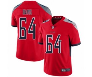Tennessee Titans #64 Nate Davis Limited Red Inverted Legend Football Jersey