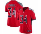 Tennessee Titans #34 Earl Campbell Limited Red Inverted Legend Football Jersey