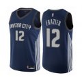 Detroit Pistons #12 Tim Frazier Swingman Navy Blue Basketball Jersey - City Edition
