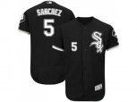 Chicago White Sox #5 Yolmer Sanchez Black Flexbase Authentic Collection Stitched MLB Jerseys