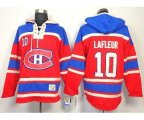Montreal Canadiens #10 lGuy Lafleur Red Pullover Hooded