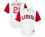 Canada Baseball #21 Ryan Kellogg White 2017 World Baseball Classic Replica Team Jersey
