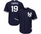 New York Yankees #19 Masahiro Tanaka Replica Navy Blue Alternate Baseball Jersey