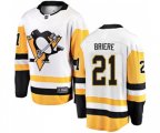 Pittsburgh Penguins #21 Michel Briere Fanatics Branded White Away Breakaway NHL Jersey