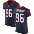 Houston Texans #96 Kendall Langford Navy Blue Team Color Vapor Untouchable Elite Player NFL Jersey