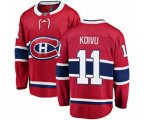 Montreal Canadiens #11 Saku Koivu Authentic Red Home Fanatics Branded Breakaway NHL Jersey
