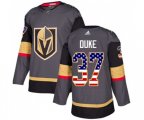 Vegas Golden Knights #37 Reid Duke Authentic Gray USA Flag Fashion NHL Jersey