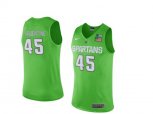 Michigan State Spartans Denzel Valentine #45 College Basketball Authentic Jersey - Apple Green