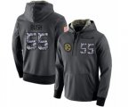 Pittsburgh Steelers #55 Devin Bush Stitched Black Anthracite Salute to Service Player Performance Hoodie