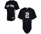 New York Yankees #2 Derek Jeter Authentic Black 2011 Road Cool Base BP Baseball Jersey