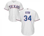 Texas Rangers #34 Nolan Ryan Replica White Home Cool Base MLB Jersey