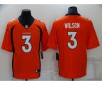 Denver Broncos #3 Russell Wilson Orange Vapor Untouchable Limited Stitched Jersey