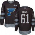 St. Louis Blues #61 Wade Megan Authentic Black 1917-2017 100th Anniversary NHL Jersey