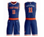 New York Knicks #11 Frank Ntilikina Swingman Royal Blue Basketball Suit Jersey - Icon Edition