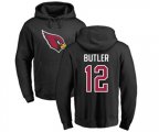 Arizona Cardinals #12 Brice Butler Black Name & Number Logo Pullover Hoodie