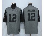 New York Jets #12 Joe Namath Gray Stitched Gridiron Gray Limited Jersey