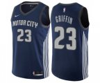 Detroit Pistons #23 Blake Griffin Swingman Navy Blue NBA Jersey - City Edition