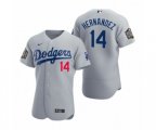 Los Angeles Dodgers Enrique Hernandez Nike Gray 2020 World Series Authentic Jersey
