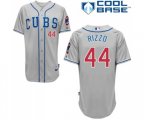 Chicago Cubs #44 Anthony Rizzo Replica Grey Alternate Road Cool Base Baseball Jersey