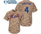 New York Mets #4 Lenny Dykstra Replica Camo Alternate Cool Base Baseball Jersey