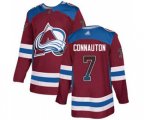 Colorado Avalanche #7 Kevin Connauton Burgundy Home Authentic Drift Fashion Stitched Hockey Jersey