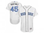 Boston Red Sox #45 Pedro Martinez White Flexbase Authentic Collection Stitched Baseball Jersey