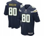 Los Angeles Chargers #80 Kellen Winslow Game Navy Blue Team Color Football Jersey