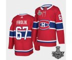 Montreal Canadiens #67 Michael Frolik Red Home Authentic 2021 NHL Stanley Cup Final Patch Jersey