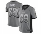 Oakland Raiders #69 Denzelle Good Limited Gray Rush Drift Fashion Football Jersey