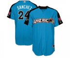New York Yankees #24 Gary Sanchez Replica Blue American League 2017 Baseball All-Star Baseball Jersey