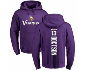 Minnesota Vikings #13 Josh Doctson Purple Backer Pullover Hoodie