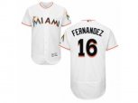 Miami Marlins #16 Jose Fernandez White Flexbase Authentic Collection MLB Jersey