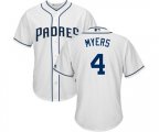 San Diego Padres #4 Wil Myers Replica White Home Cool Base MLB Jersey
