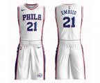 Philadelphia 76ers #21 Joel Embiid Swingman White Basketball Suit Jersey - Association Edition
