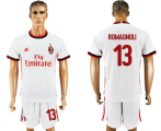 2017-18 AC Milan 13 ROMAGNOLI Away Soccer Jersey